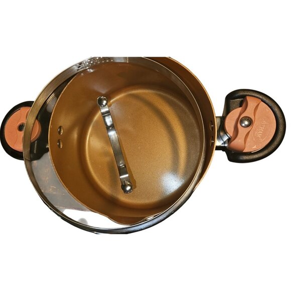 Gotham Steel Stock Pot 5 Quart Large Cooking Pasta Pot Nonstick Big Ceramic Soup - Picture 10 of 12